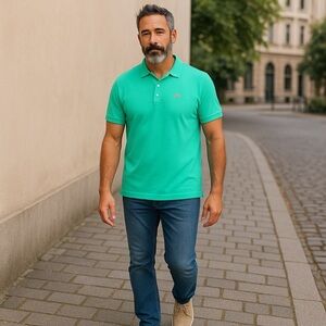 Tommy Bahama Green Polo Shirt Short Sleeve Mens Size Large Golf